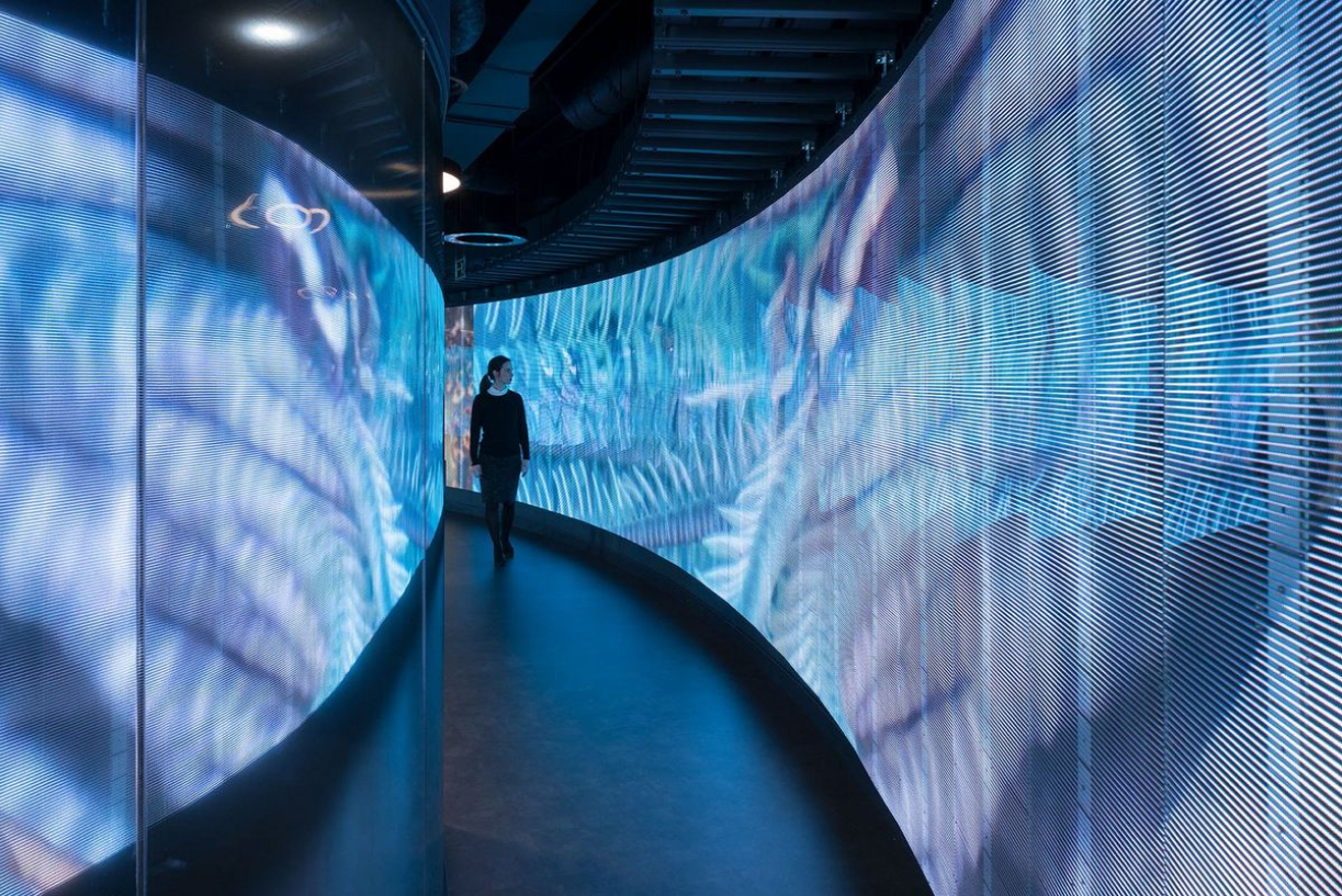 Curved LED tunnel reference